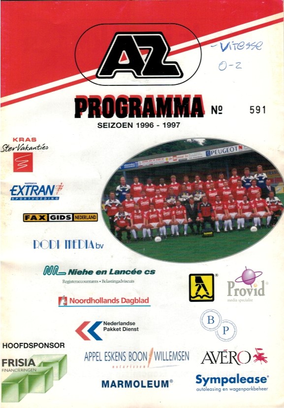 AZ Programma 21-aug-1996 Vitesse thuis